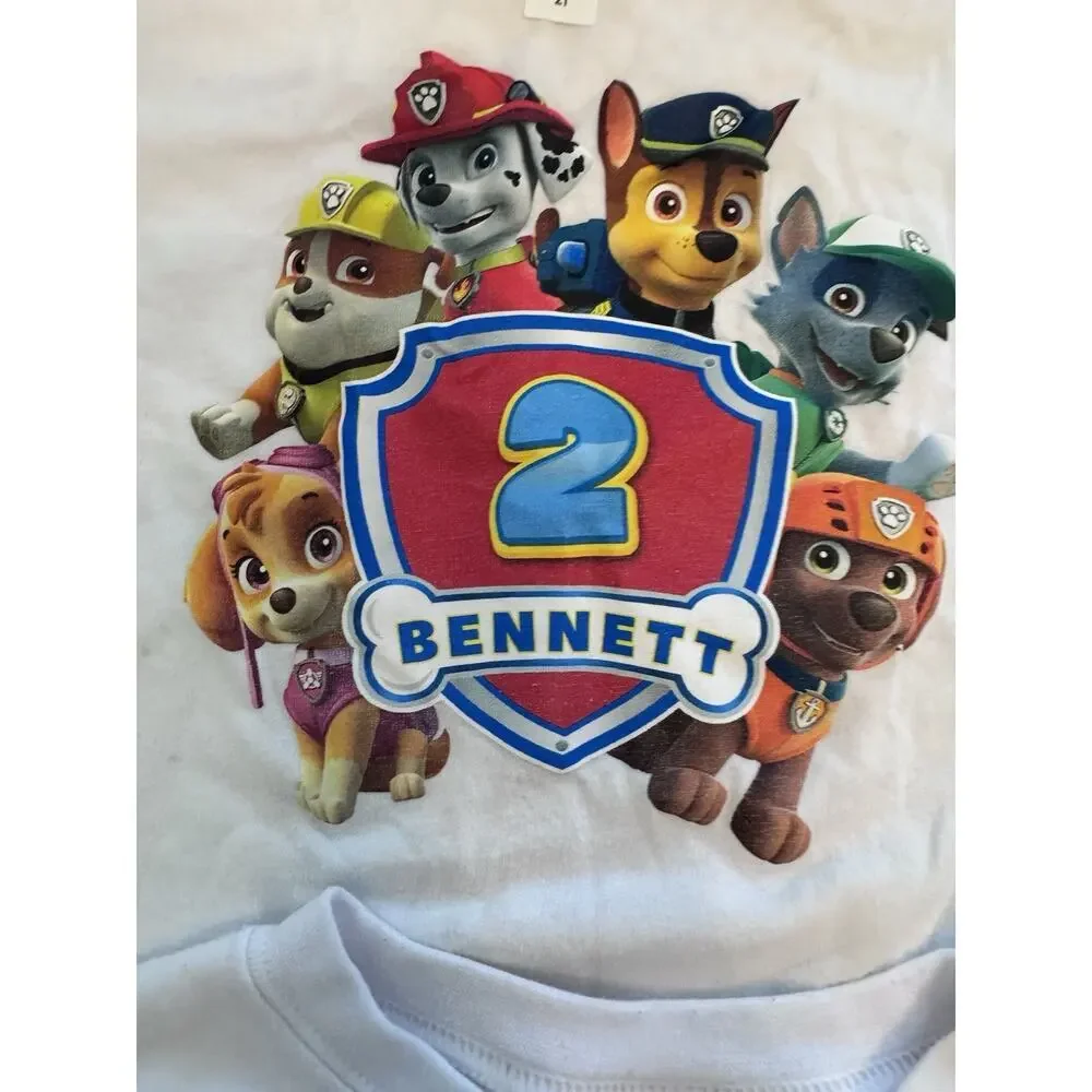 Bennett Monogrammed Shirts (2) Paw Patrol Hulk 2T